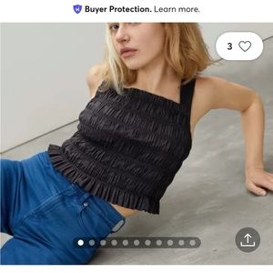 Everlane ruched tank top